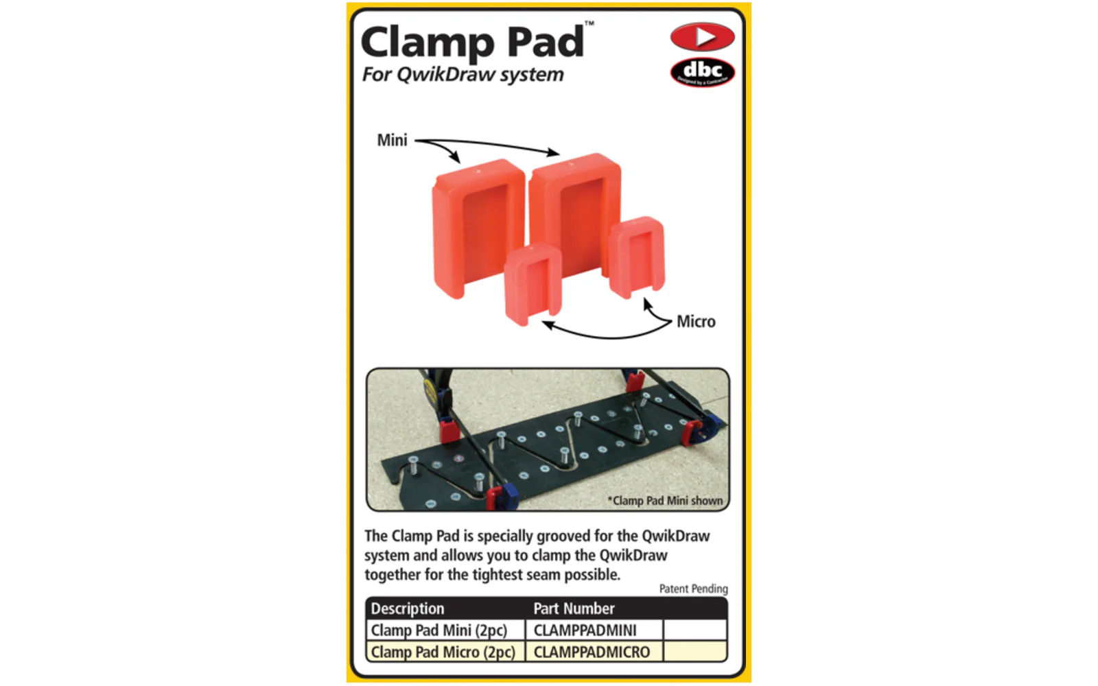 FastCap Qwikdraw Mini Clamp Pad ~ 2 Pack - Image 2