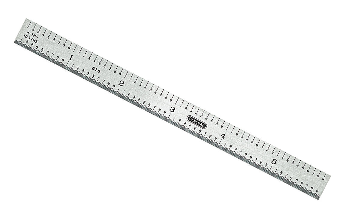 General Tools 6" Stainless Rule (8ths, 16ths, 32nds, 64ths)