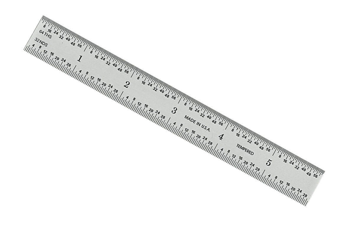 General Tools 6" Rigid Stainless Rule (8ths, 16ths, 32nds, 64ths)