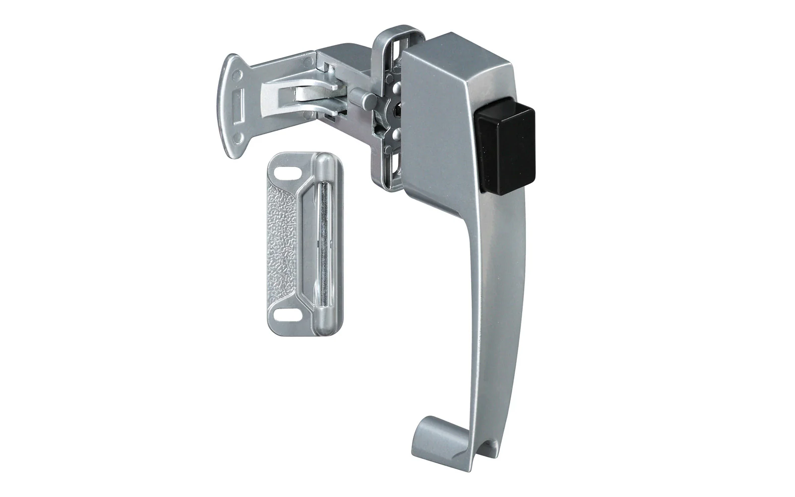 Gray Finish Push Button Latch