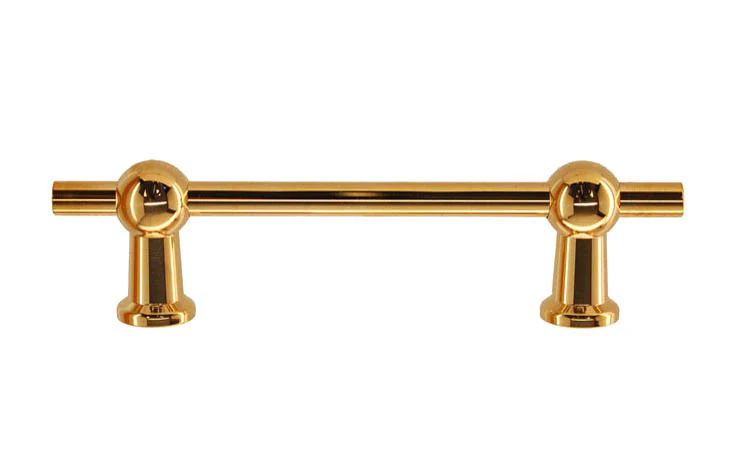Solid Brass Ball-Style Handle ~ 3-3/4" On Centers - Image 2