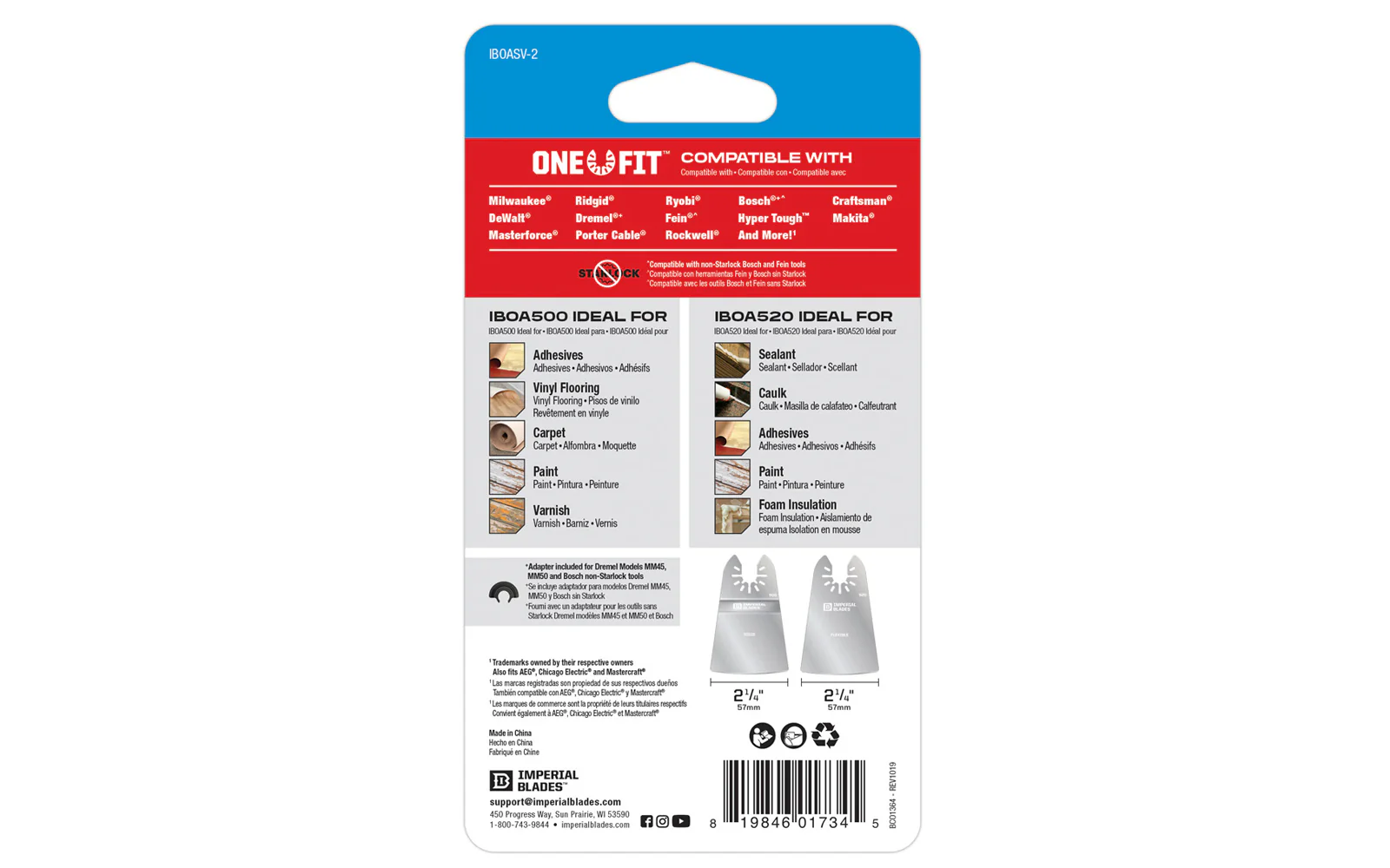 Imperial Blades "One Fit" 2-1/4" Rigid & Flexible Scraper Variety Pack - 2 PC - Image 3