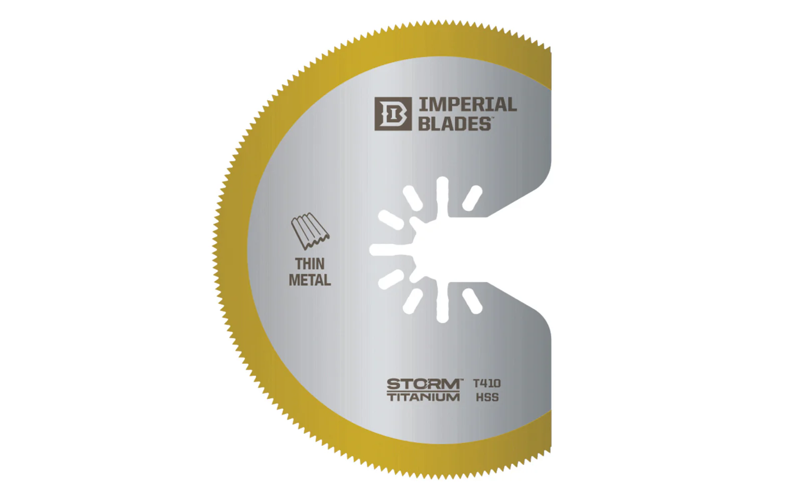 Imperial Blades "One Fit" 3-1/8" Storm Titanium Thin Metal Segment Blade