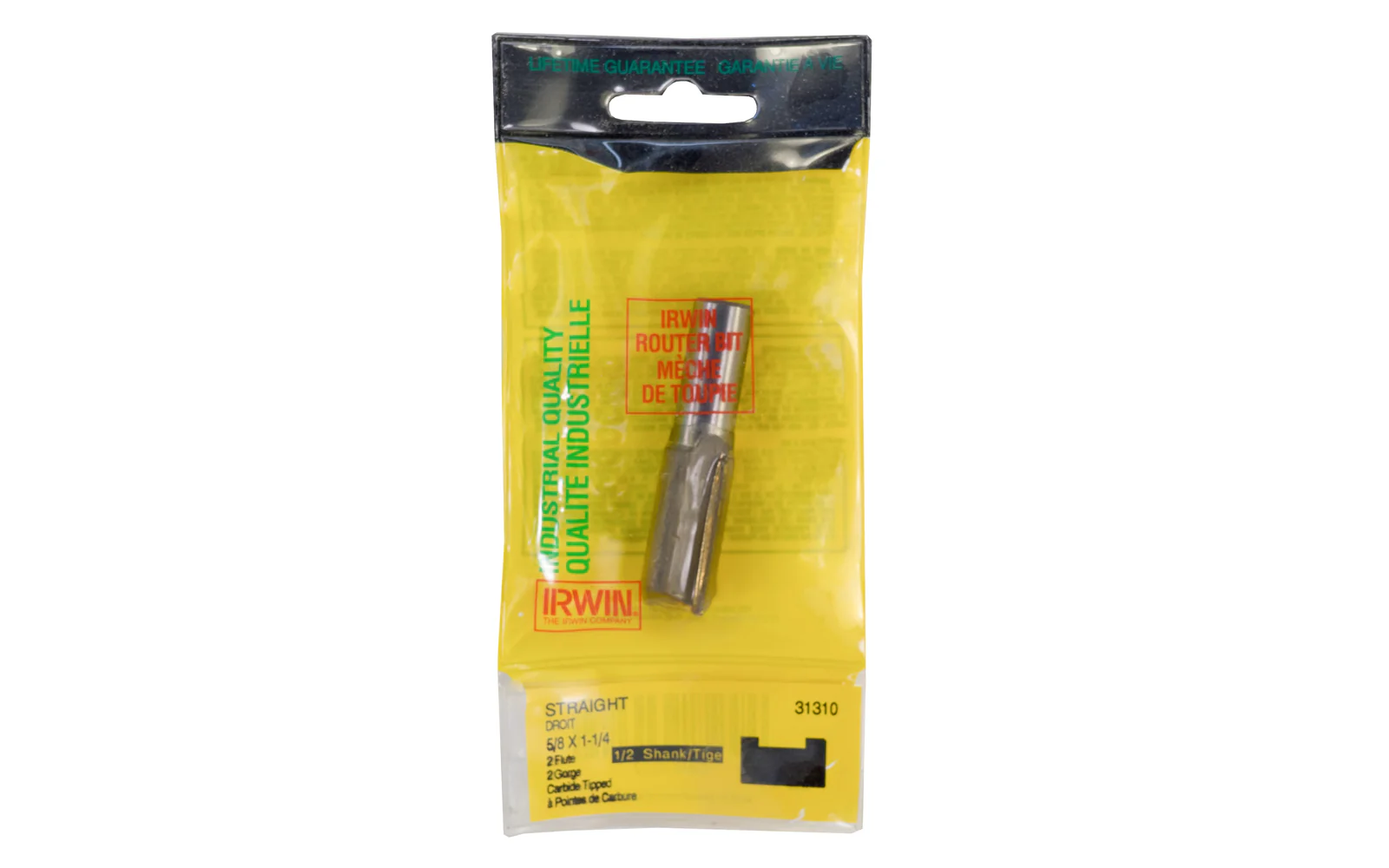 Irwin Carbide 5/8" x 1-1/4" Straight Router Bit