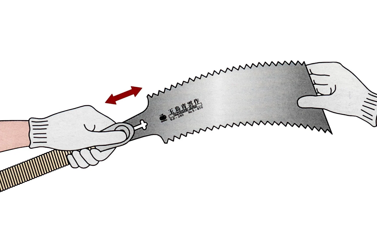 Japanese Ryoba Nokogiri 210 mm "Seiun Saku" Razorsaw - Image 6