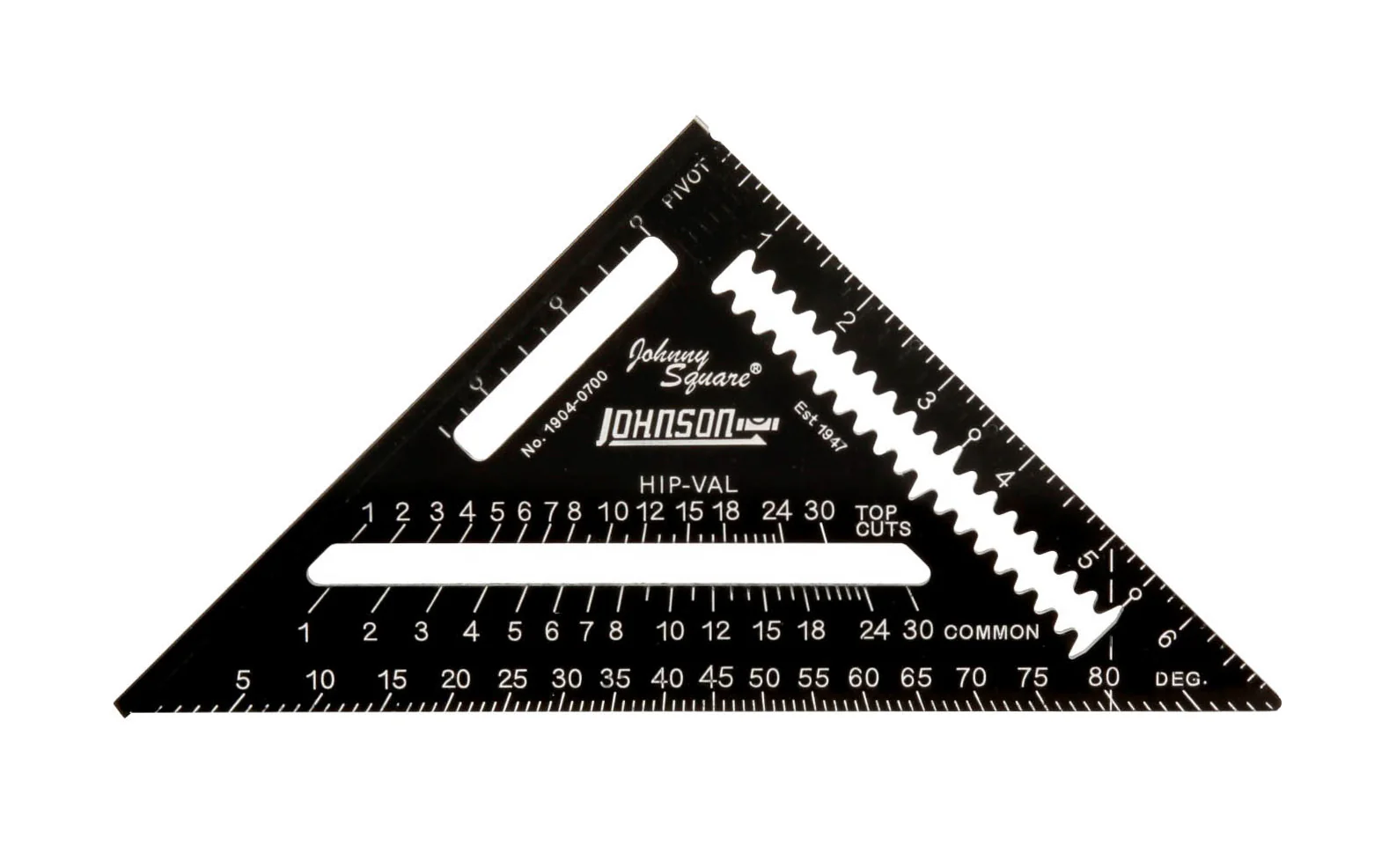 Johnson Level 7" Aluminum Laser Etched Rafter Square