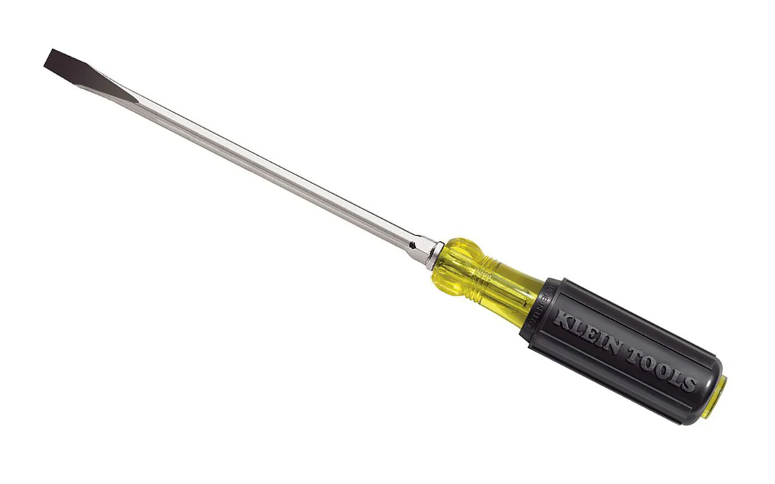 Klein 3/8" Slot Heavy-Duty Keystone Screwdriver - 8" Shank
