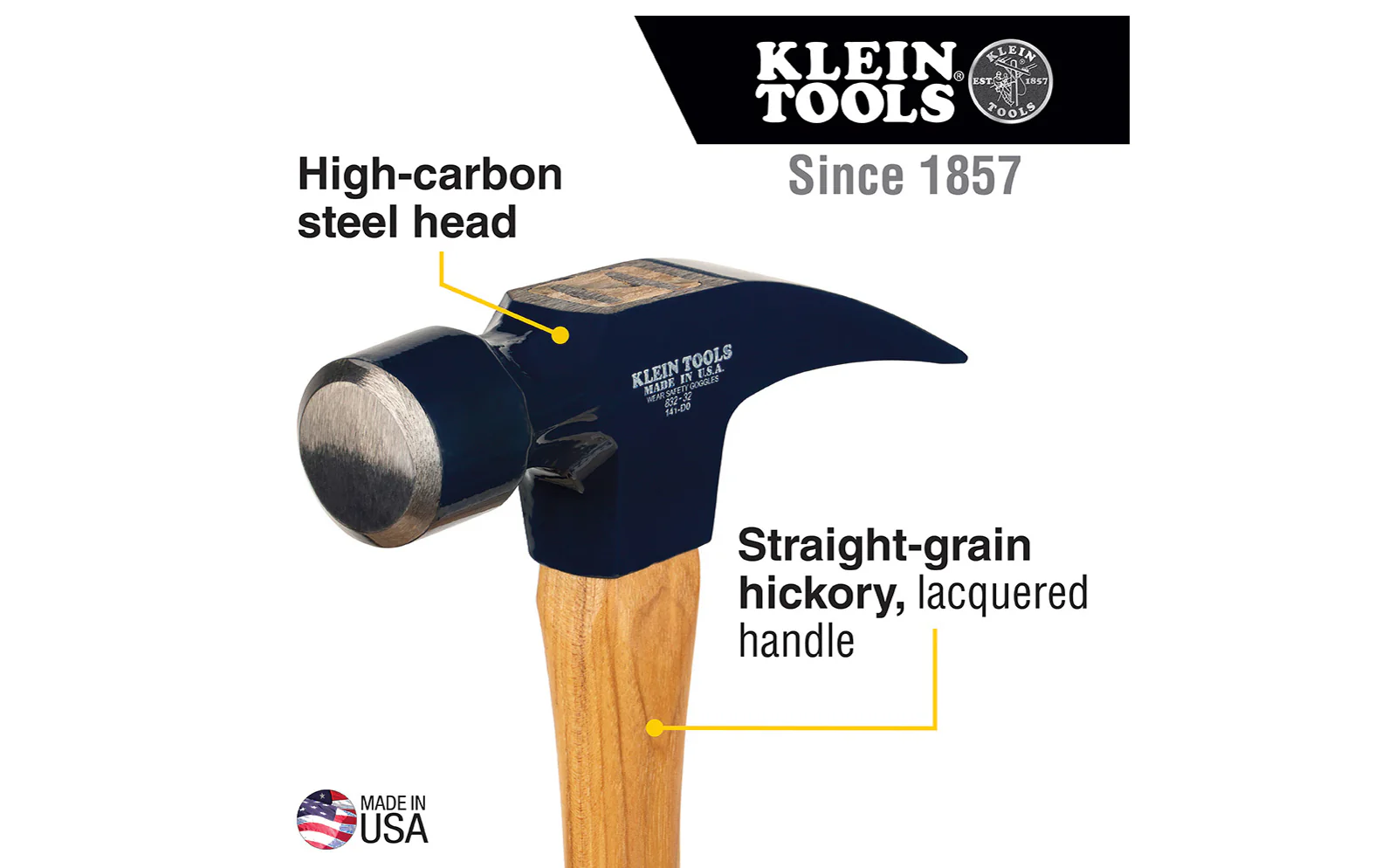 Klein Lineman's Straight-Claw Hammer - Image 4