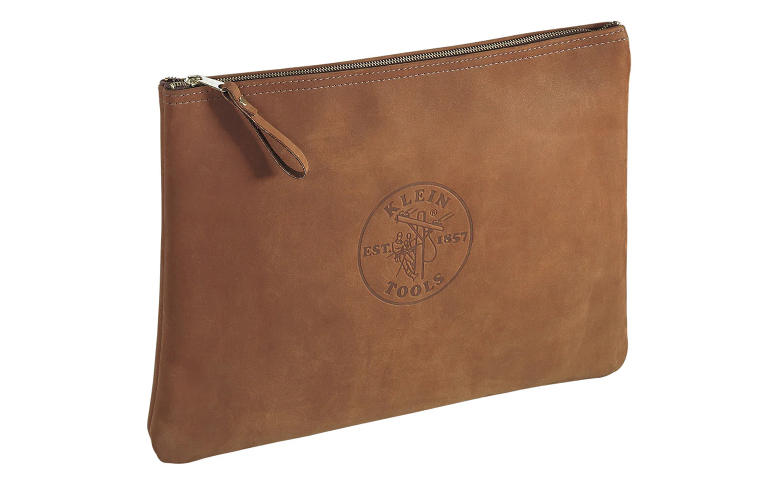 Klein Top-Grain Leather Portfolio Zipper Bag - 5136