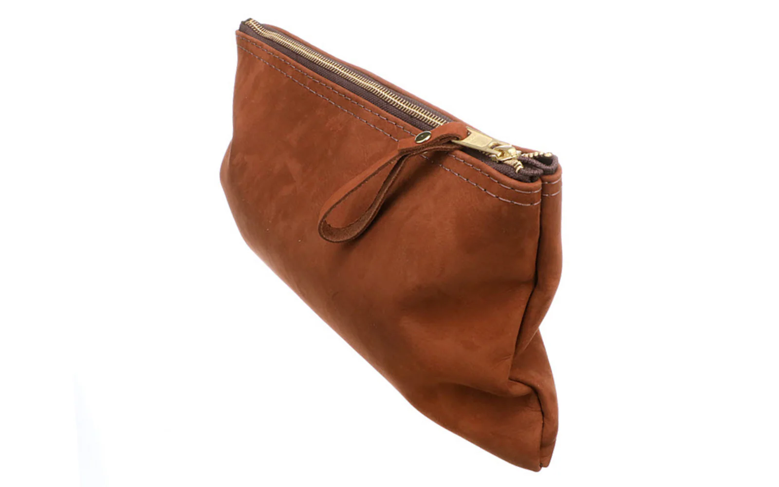 Klein Top-Grain Leather Zipper Pouch Bag - Image 5
