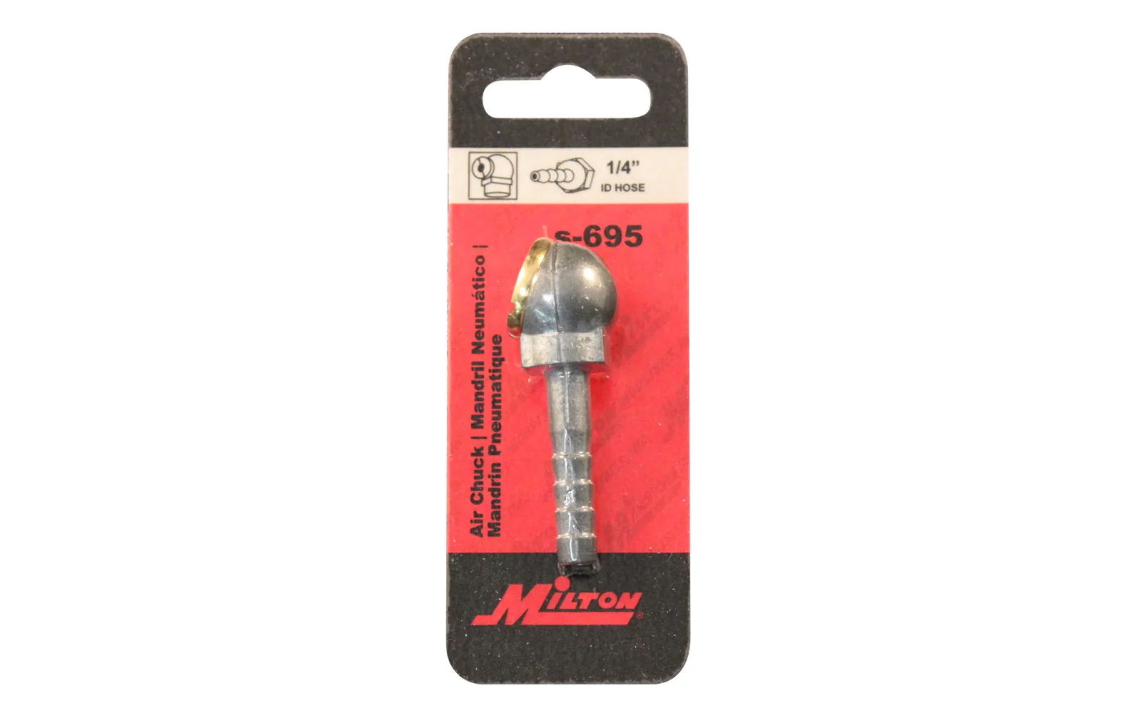 Milton 1/4" ID Hose Barb Air Chuck - s695 - Image 2