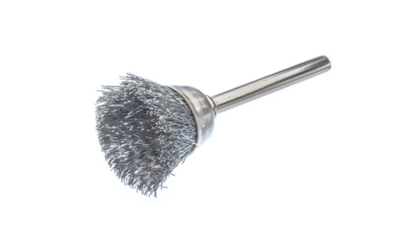 Mini Stainless Steel Wire Cup Brush - 3/4" Diameter - 1/8" Shank