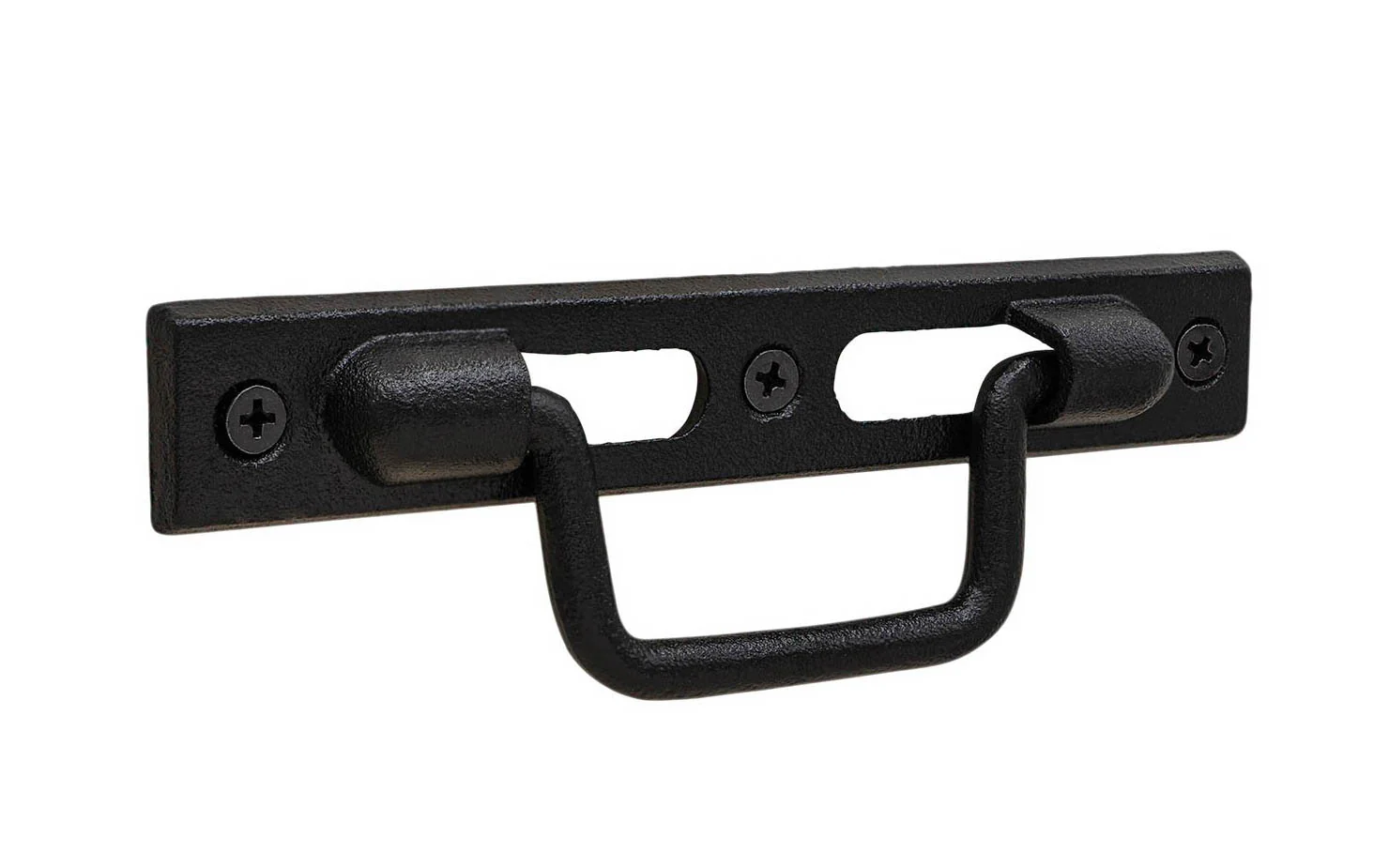 Cast Iron Mission-Style Drop Pull ~ 5-1/2" on Centers - Image 2