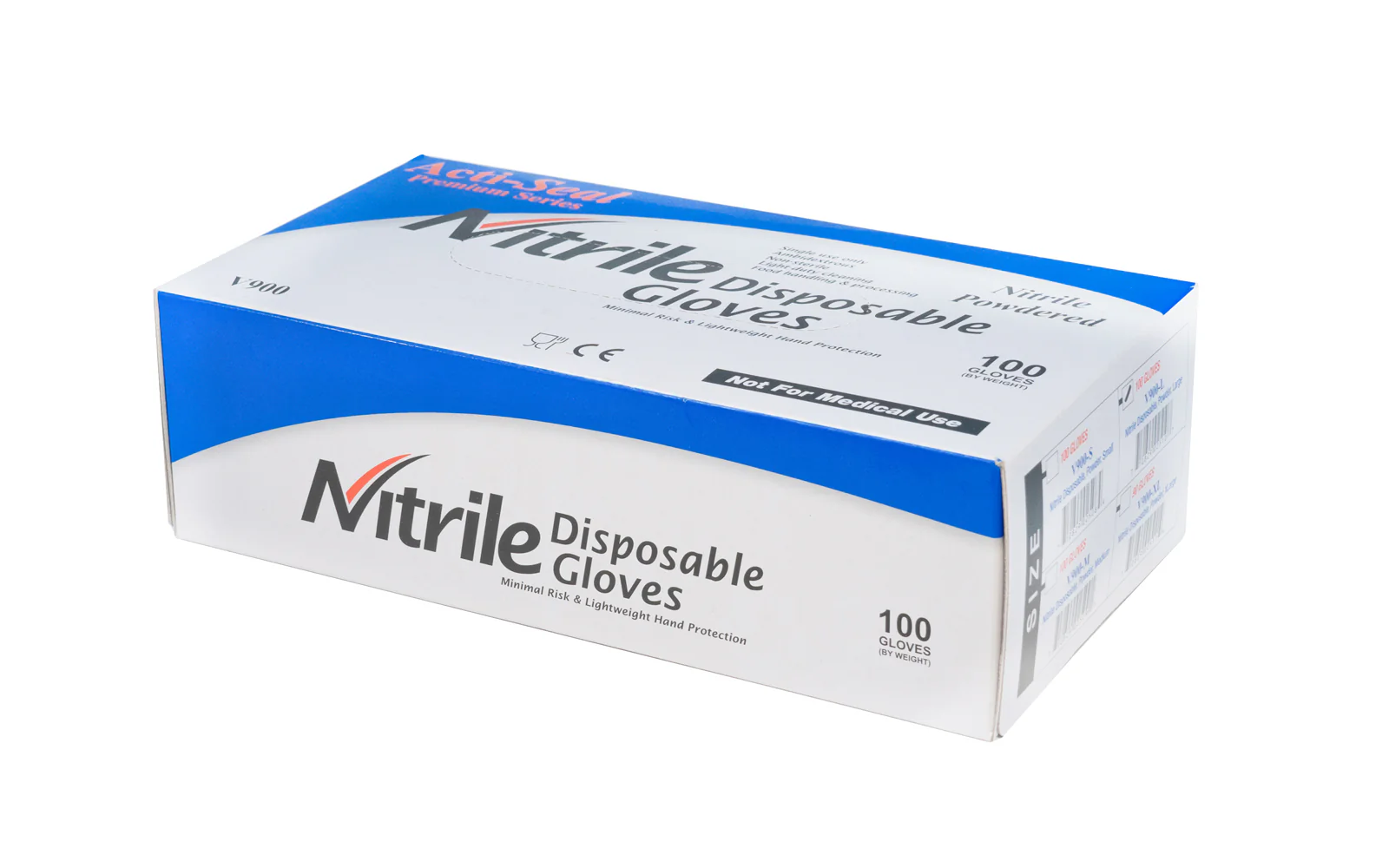 Nitrile Powdered Disposable Gloves ~ 100 Gloves - Image 2
