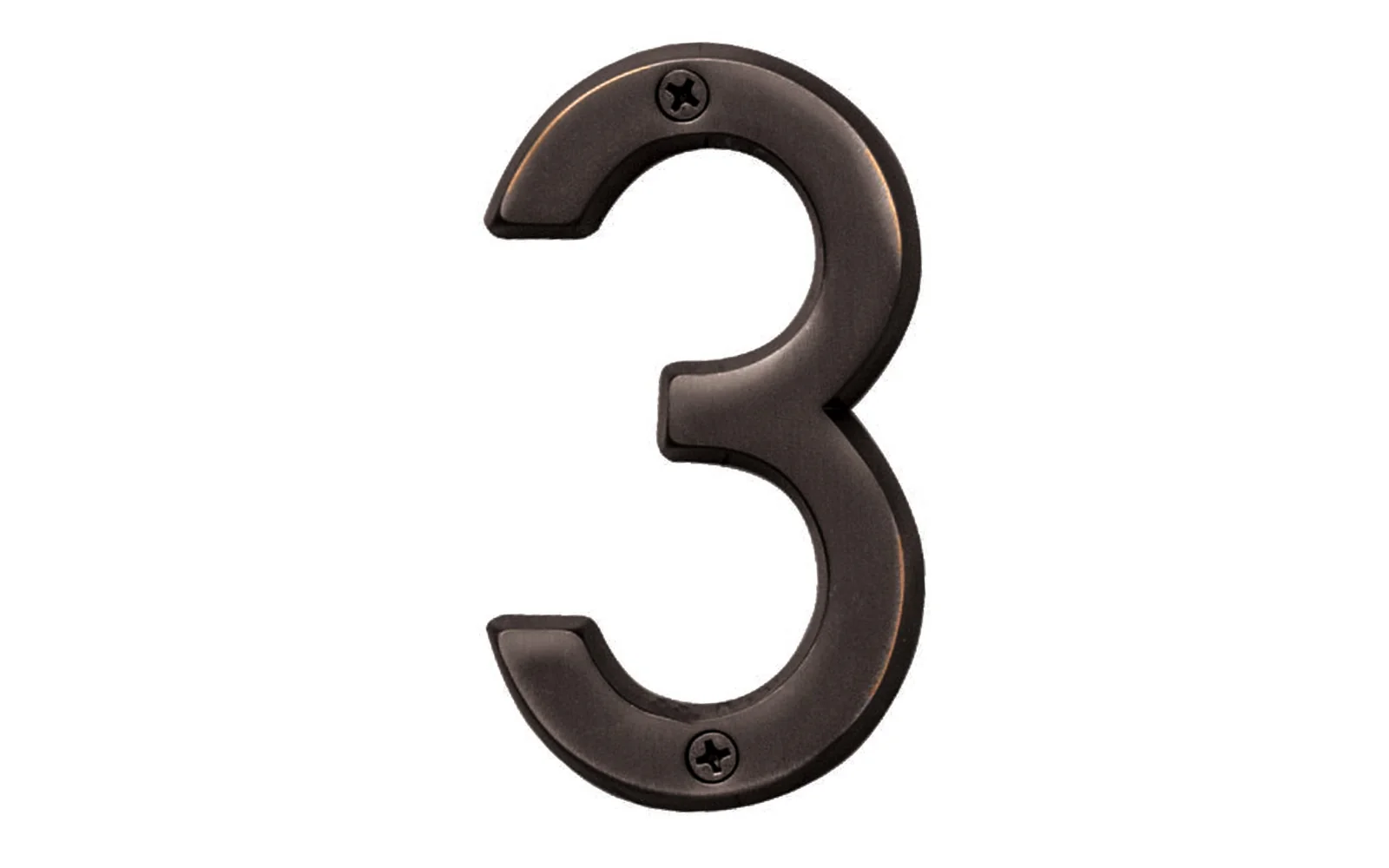 #3 Oil Rubbed Bronze House Number - 4" Size