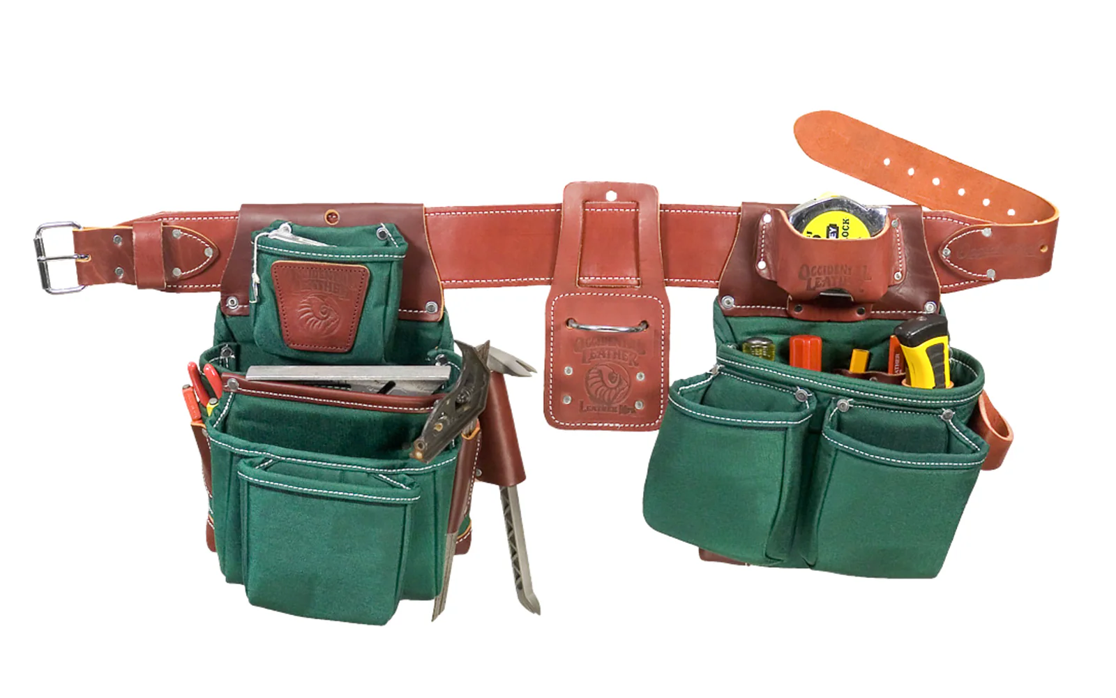 Occidental Leather "OxyLights" 7-Bag Framer Tool Belt Set ~ 8089 LG