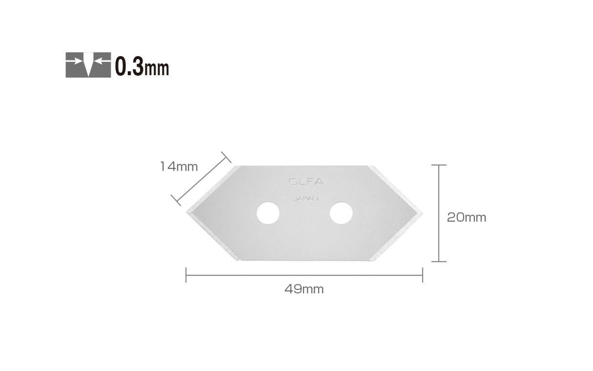 Olfa "MCB-1" Mat Cutter Blades - 5 Pack - Image 2