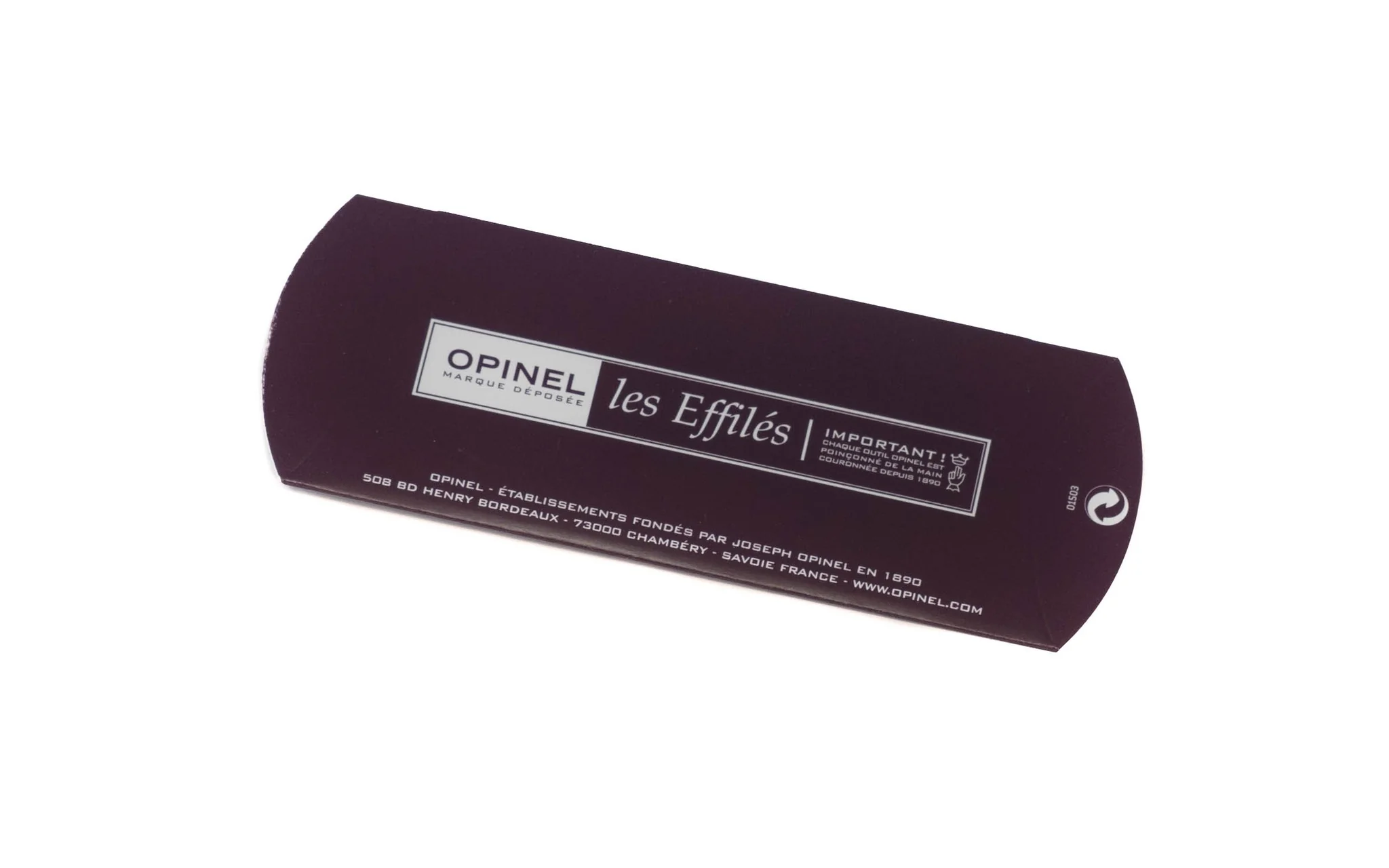 Opinel Stainless Steel "Effilés" Slim Knife ~ Olivewood Handle - Image 3