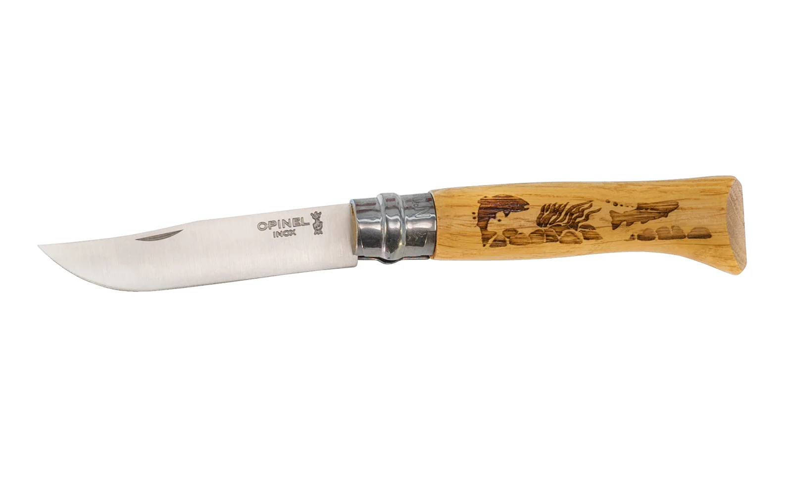 Opinel Stainless Steel No. 8 Knife ~ "Fish" Handle
