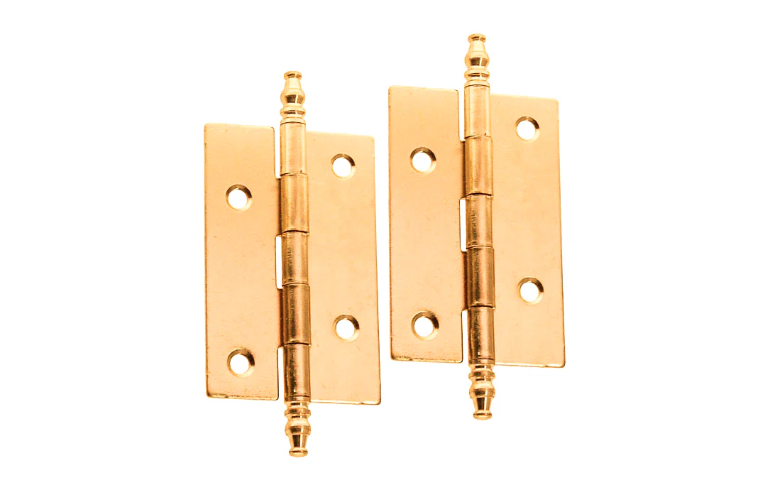 Plated Steel Steeple-Tip Cabinet Hinges ~ 2-1/2" x 1-5/8" - Image 3