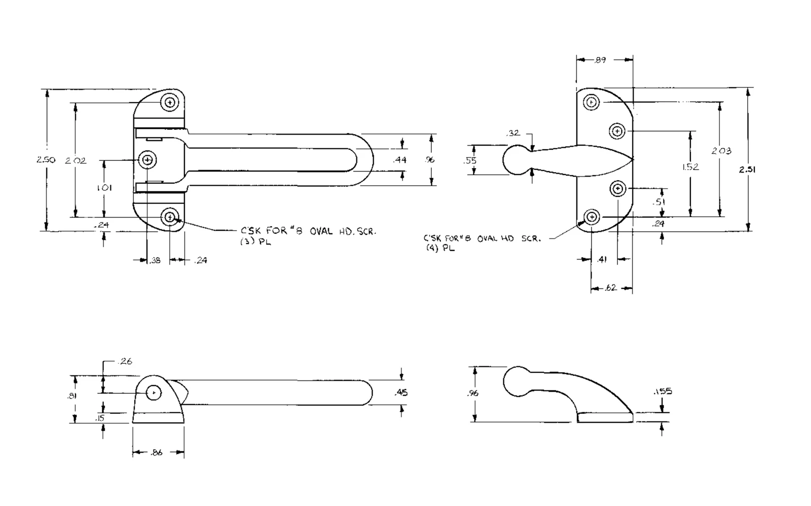 Brass Finish Door Security Guard - Image 2