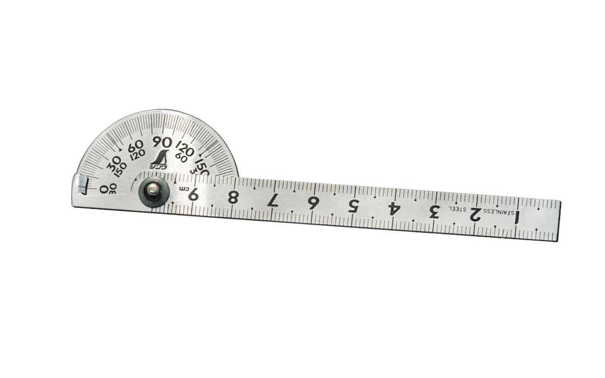 Shinwa Mini Protractor ~ Stainless Steel - Image 2