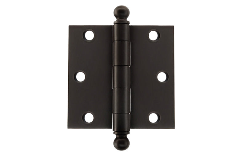 Single Classic Ball-Tip Door Hinge ~ 3" x 3" - Oil Rubbed Bronze Finish