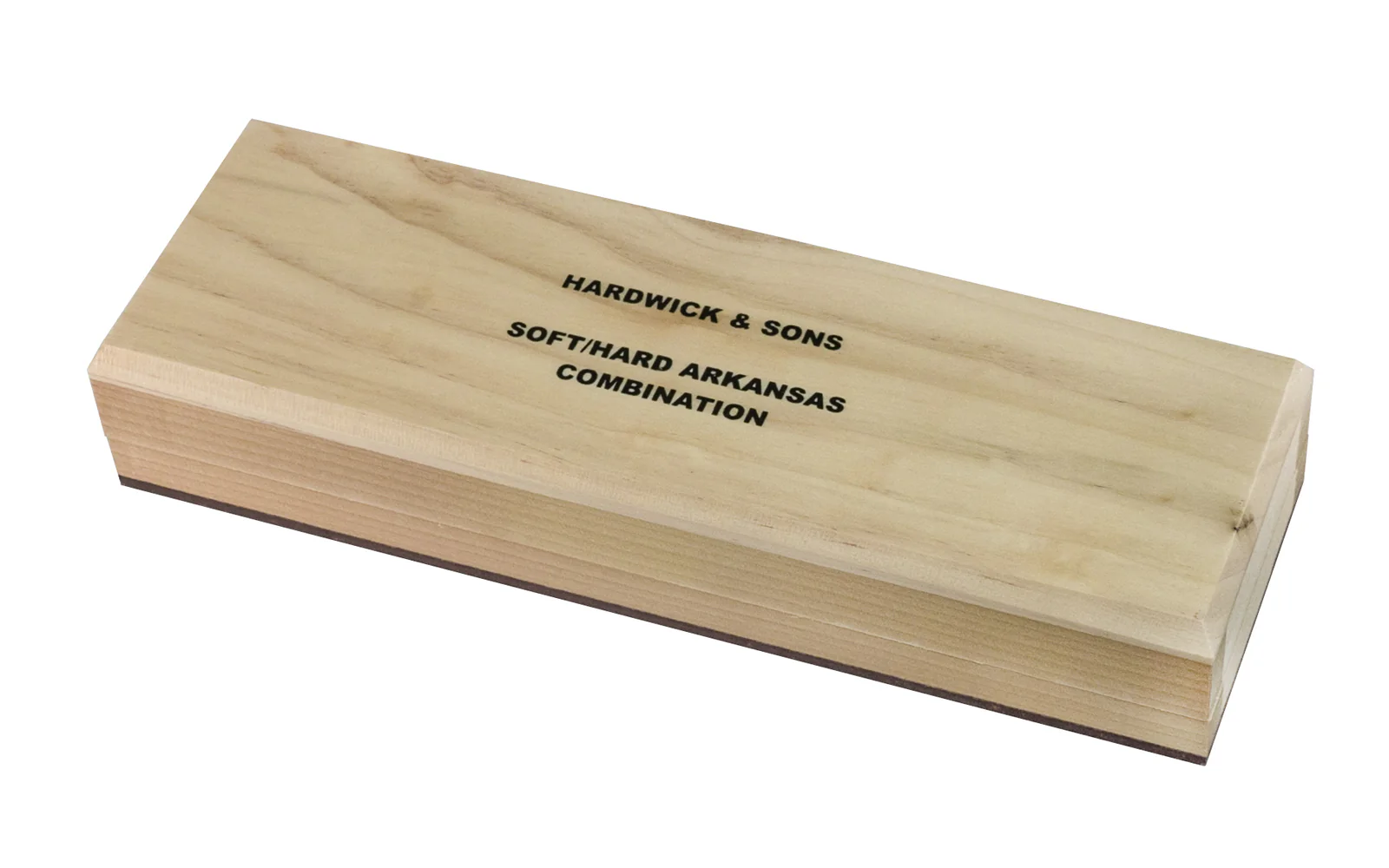 Soft/Hard Combination Arkansas Bench Stone with Wooden Box ~ 8" x 2" - Image 5