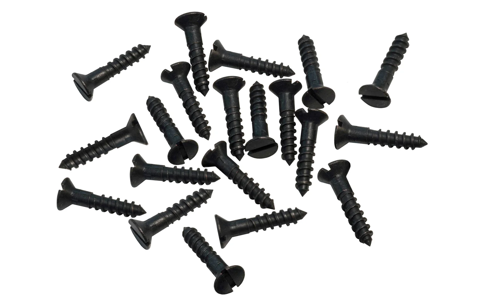 Solid Brass #5 x 5/8" Flat Head Slotted Wood Screws - Image 3