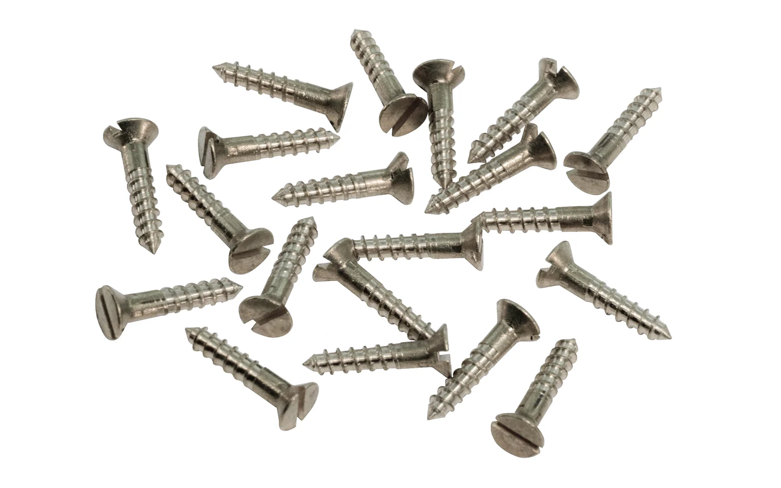 Solid Brass #5 x 5/8" Flat Head Slotted Wood Screws - Image 4