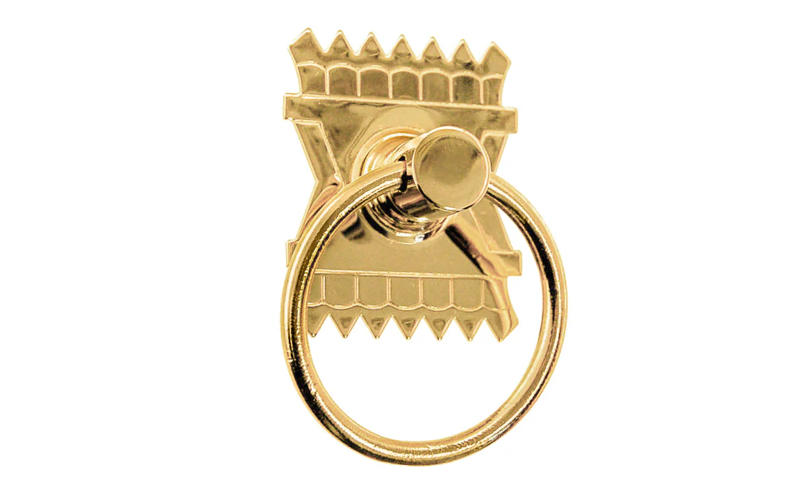 Solid Brass Eastlake Drop Ring Pull