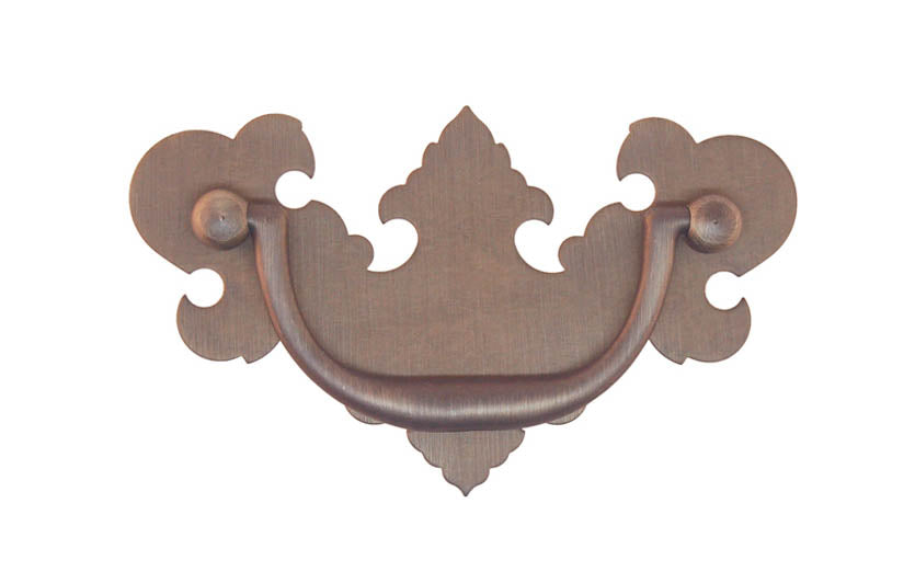 Solid Brass Chippendale Drop Pull ~ 3" On Centers - Image 2