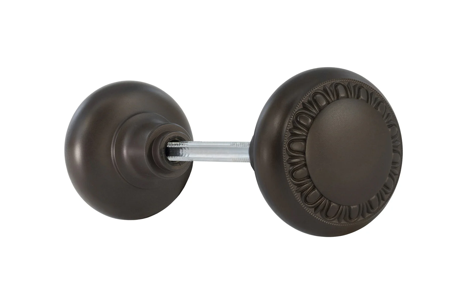 Pair of Solid Brass Core "Eggdart" Doorknobs - Image 3