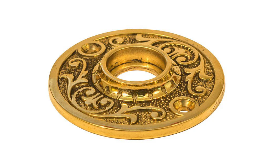 Solid Brass Floral-Style Rosette - Image 2