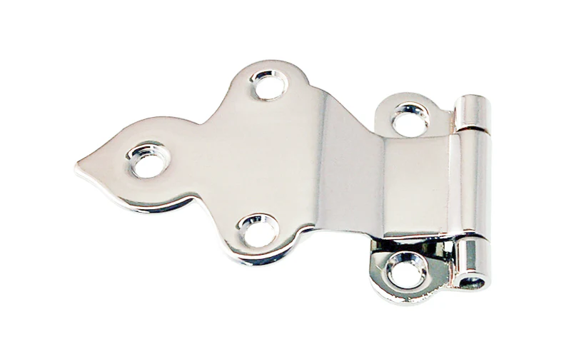 Solid Brass Hoosier Hinge - Reversed Pad ~ 3/8" Offset - Image 2