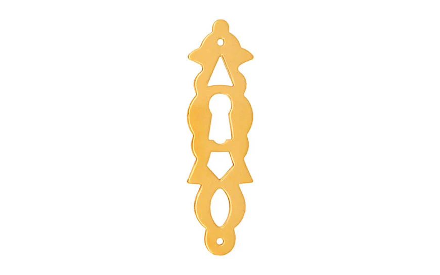 Solid Brass Vertical Chippendale Keyhole