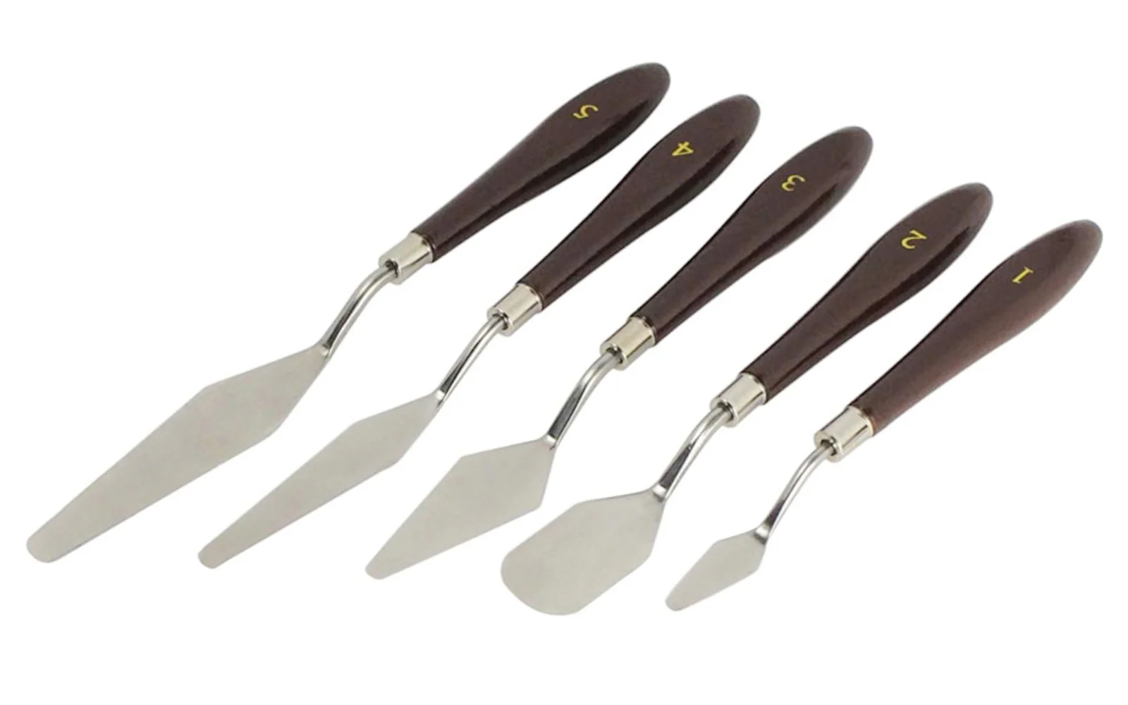 Stainless Steel Palette Knives - 5 PC Set