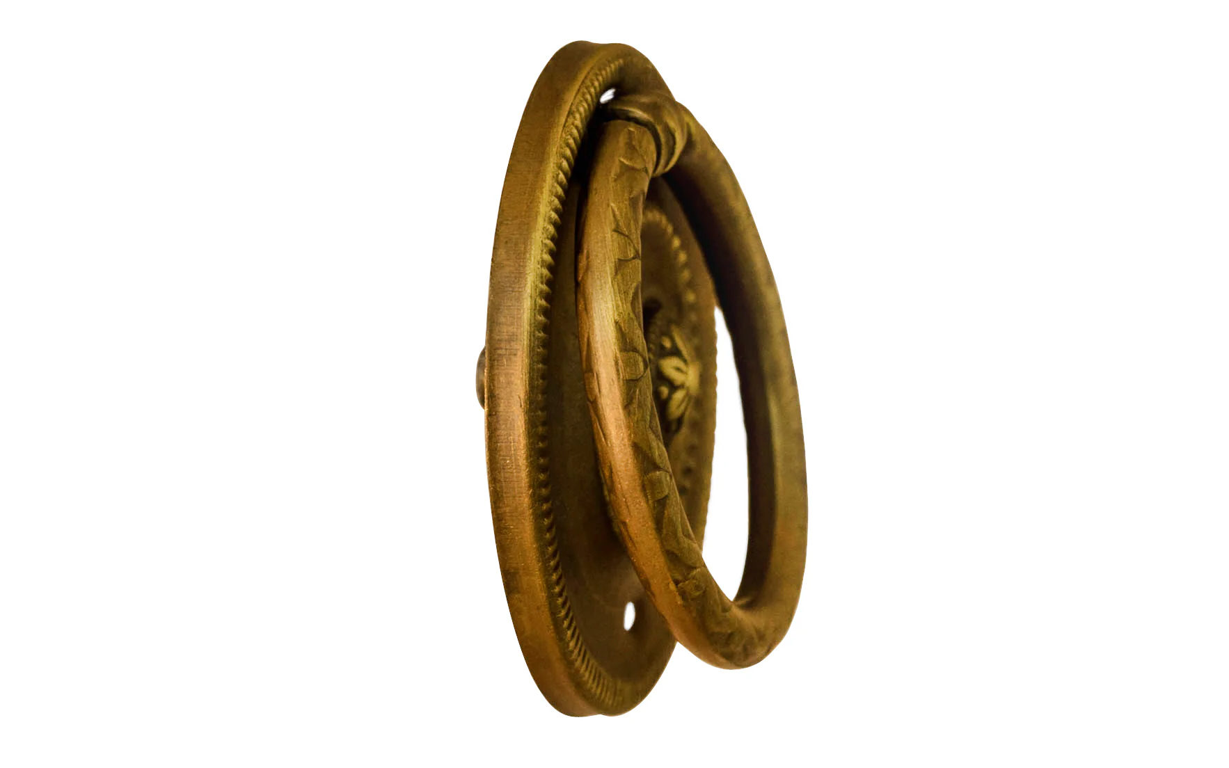 Stamped Brass Ornate Ring Pull ~ Smaller Size - Image 3