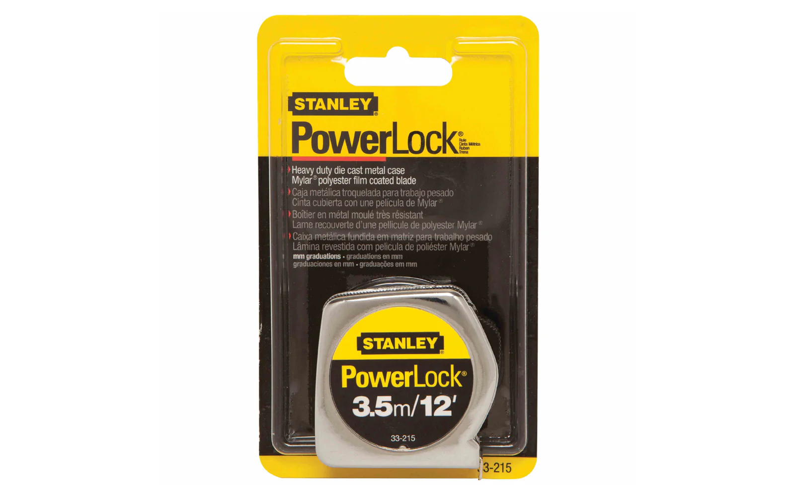 Stanley Powerlock 3.5m / 12' Tape Measure - Millimeter Scale - Image 2