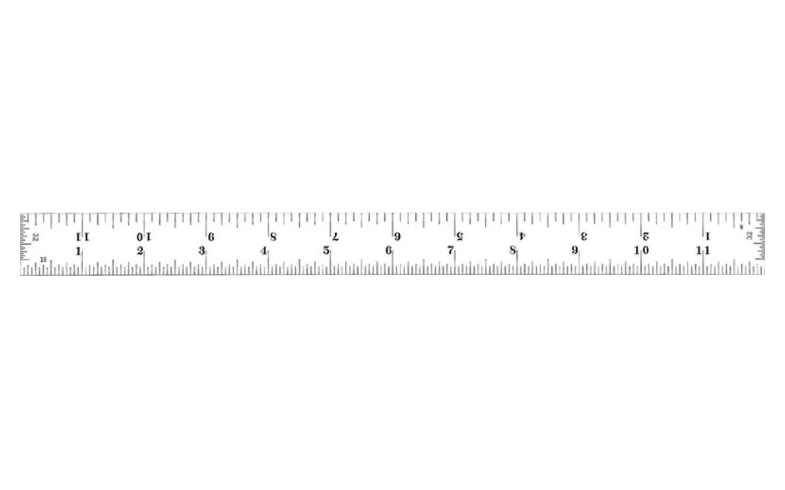 Starrett 12" End Read Rule - 1/8", 1/16", 1/32", 1/64" Grads - Image 2