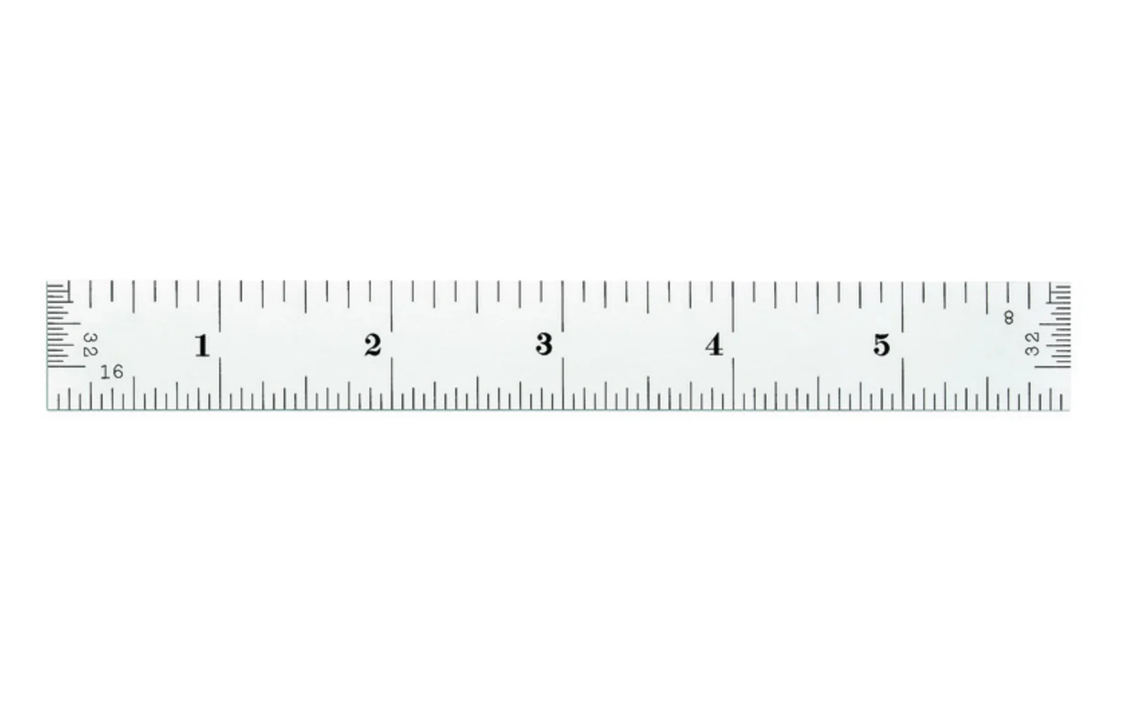 Starrett 6" End Read Rule - 1/8", 1/16", 1/32", 1/64" Grads - Image 2