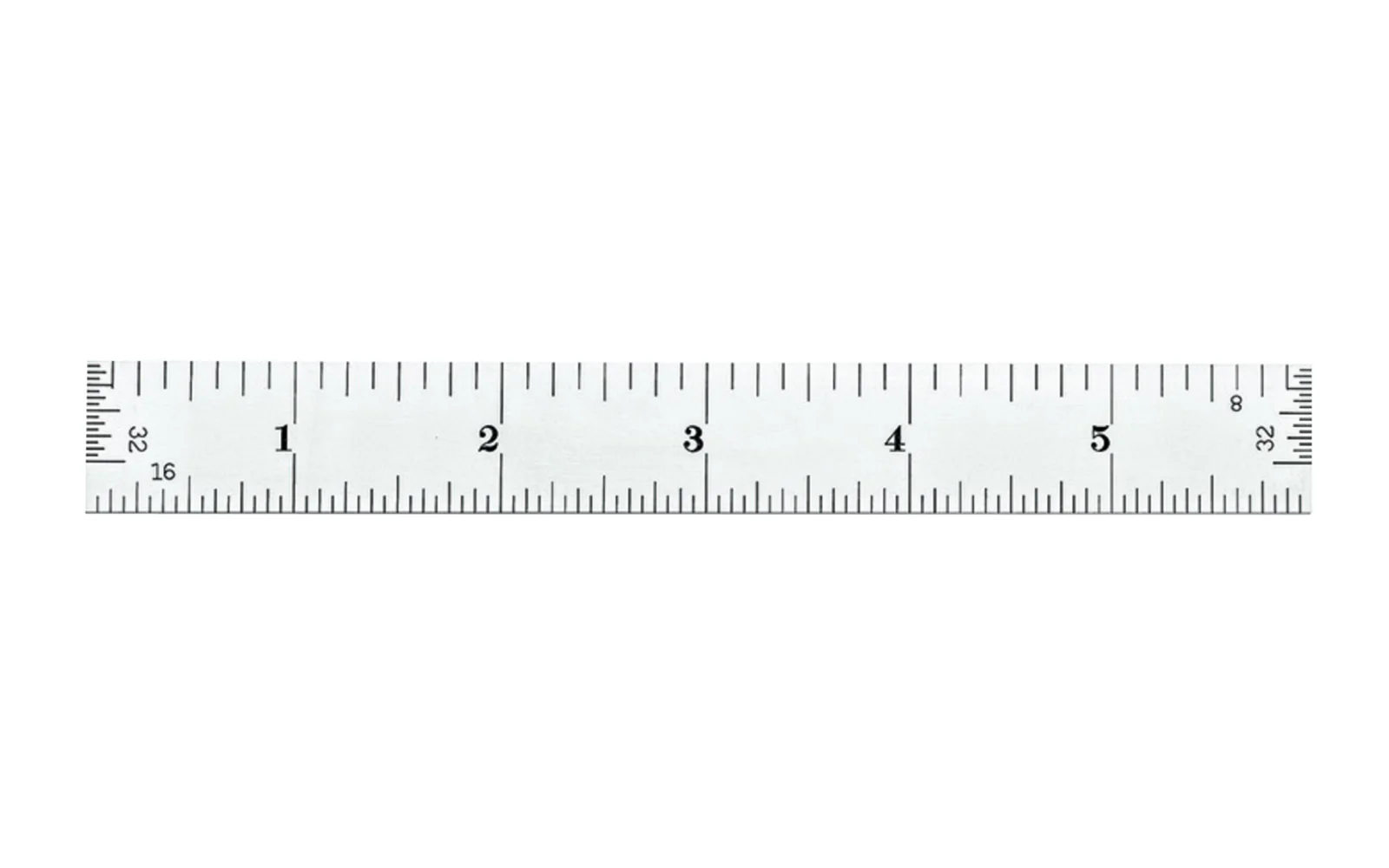 Starrett 6" End Read Semi-Flex Rule - 1/8", 1/16", 1/32", 1/64", 4R Grads