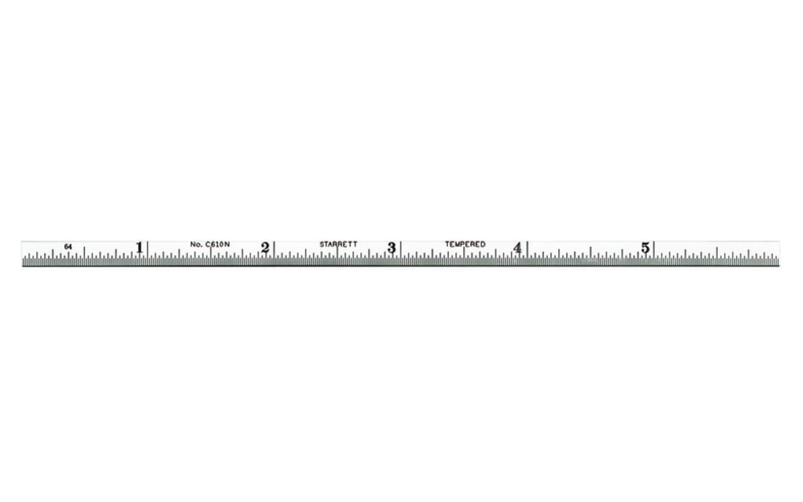 Starrett 6" Narrow Flexible Rule - 1/32", 1/64" Grads