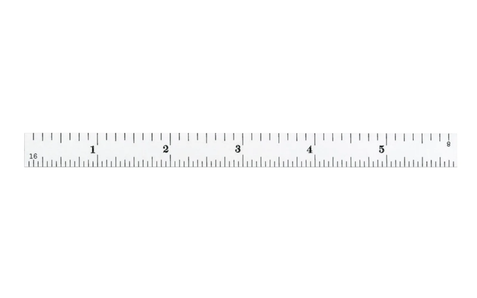 Starrett 6" Narrow Flexible Rule - 1/8", 1/16", 1/32", 1/64" Grads - Image 2