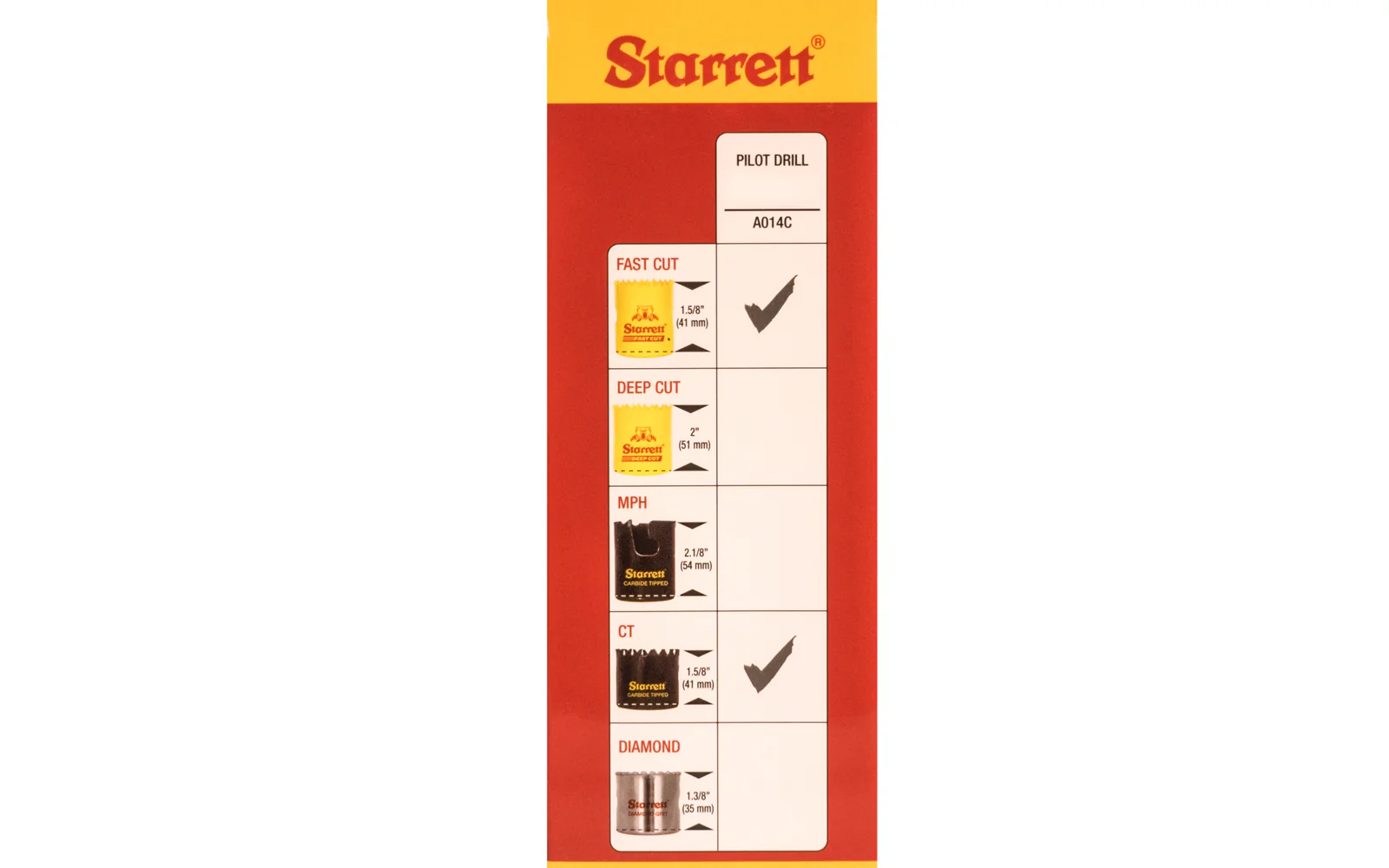 Starrett A2 Arbor for Hole Saws - 5/8-18 ~ HSS Pilot Bit - 7/16" Hex Shank - Image 2