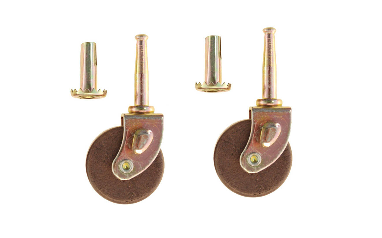 Steel Grip-Neck Caster With Hardwood Wheel ~ 1-5/8" Wheel