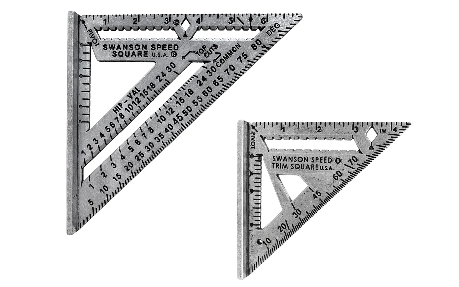 Swanson 7" Speed Square Pro & 4-1/2" Speed Trim Square Set