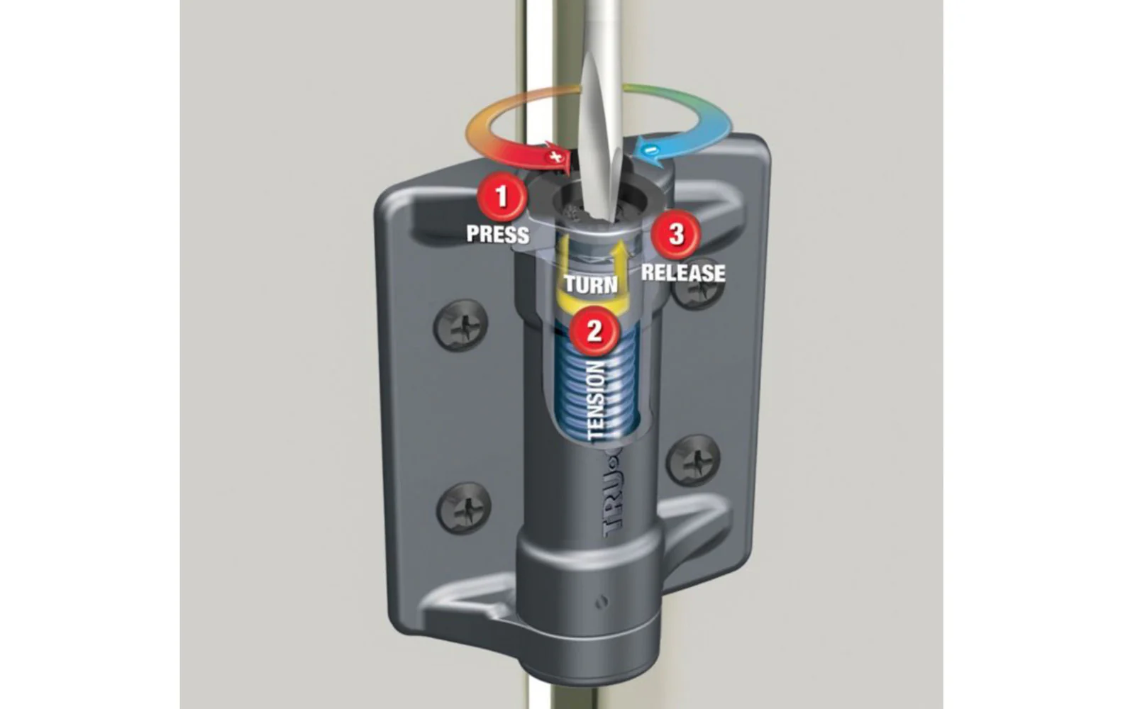 TruClose Wide Self-Closing Gate Hinge - 2 Pack - Image 3