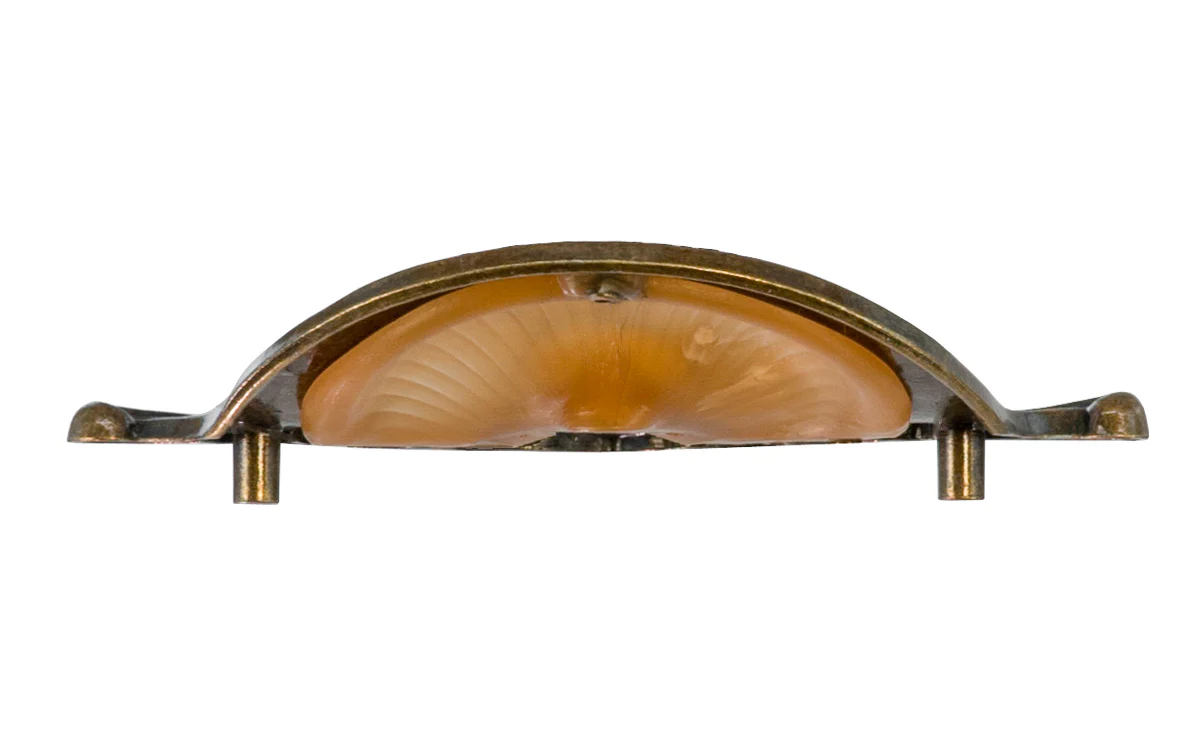 Waterfall-Style Drawer Pull With Bakelite ~ 3-1/2" on Centers - Image 3