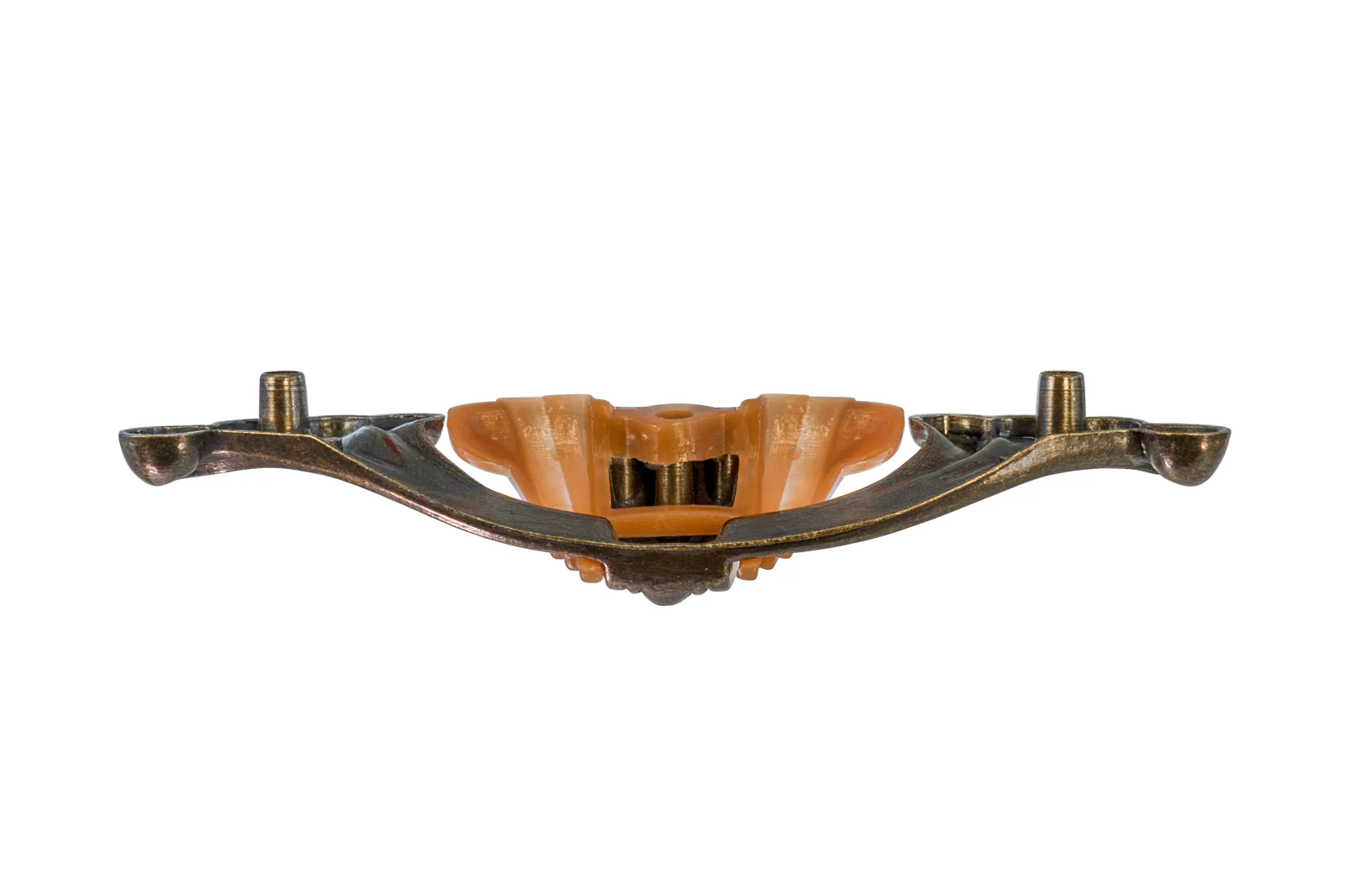 Waterfall-Style Drawer Pull With Bakelite ~ 4-1/4" on Centers - Image 3